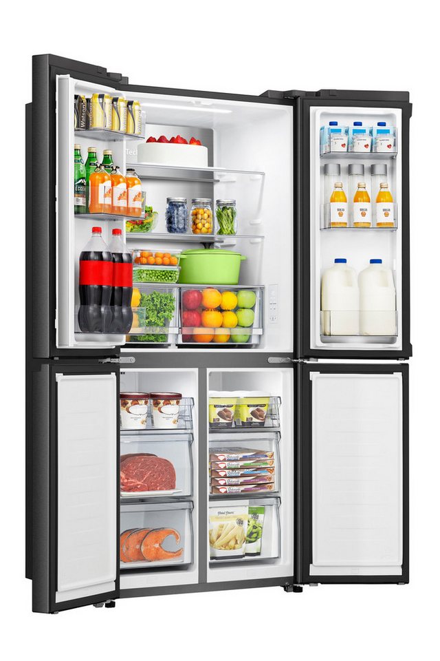 Hisense Multi Door RQ5P470SAFD, 178,5 cm hoch, 79,4 cm breit, MetalCooling Innenwand – Bild 4 von 5