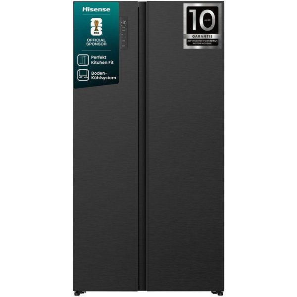 Hisense Side-by-Side RS3P538NAFE, 178,6 cm hoch, 91,1 cm breit, einfacher Side by Side mit Premium-Ausstattung