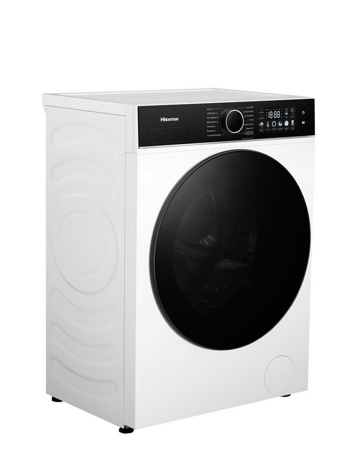 Hisense Waschmaschine 3i WF3I8043BWFAQ, 8 kg, 1400 U/min, Farbdisplay, Dampffunktion, Energie 30% besser als A – Bild 3 von 5