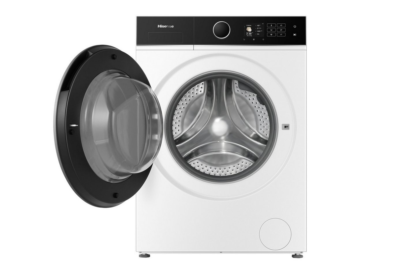 Hisense Waschmaschine 5i WF5I1045BWQ, 10,5 kg, 1400 U/min, digitales Farbdisplay, AutoDose, Energie 40% besser als A – Bild 2 von 5