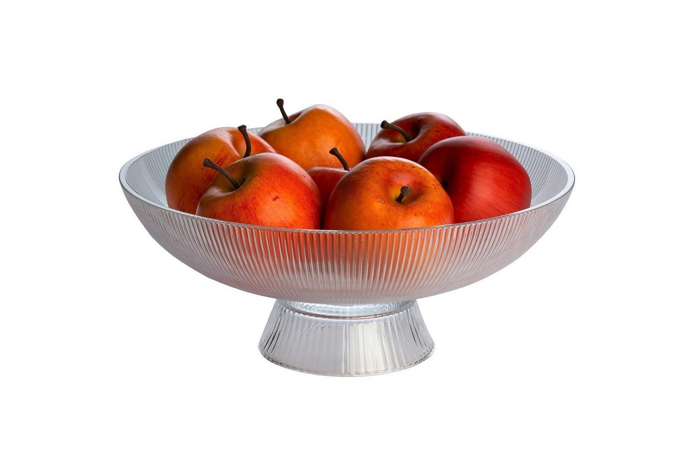 HIT Trading Schale mit Fuß RYLI, Ø 25 cm, Transparent, Glas, (1-tlg), Rillenoptik – Bild 2 von 2