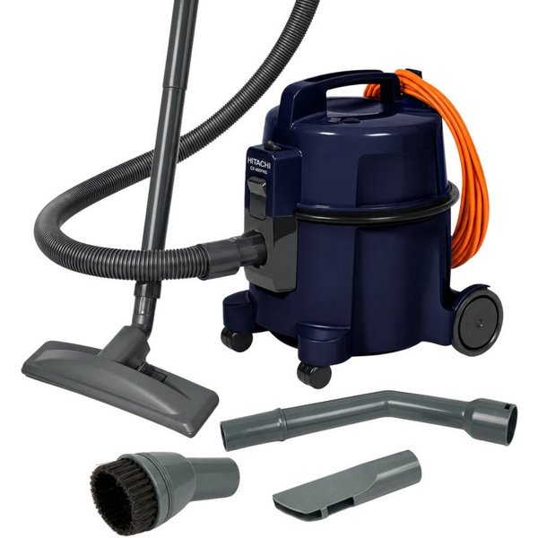 Hitachi Bodenstaubsauger CV-400 PRO DBL, beutellos, 7,5L Tank, HEPA, 13m Radius, 880 W, beutellos, 13 m Aktionsradius, Möbel- und Kantenschutz, 7,5 Liter Staubt