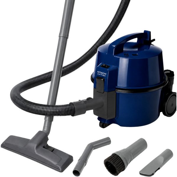 Hitachi Bodenstaubsauger CV-T 190 ECO DBL, Profi-Staubsauger, 12m Radius, HEPA-Dauerfilter, 880 W, beutellos, 12 m Aktionsradius, Möbel- und Kantenschutz, 4,5 L
