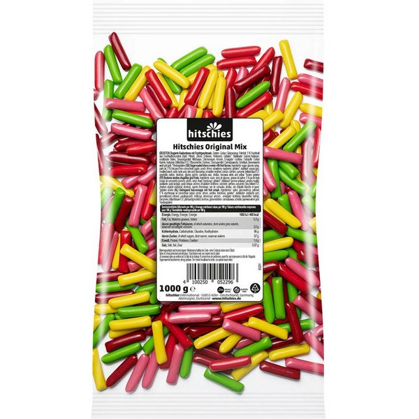 hitschies Süßigkeit, Hitschies Original Mix Kaubonbons Dragees mit Fruchtgeschmack 1000g