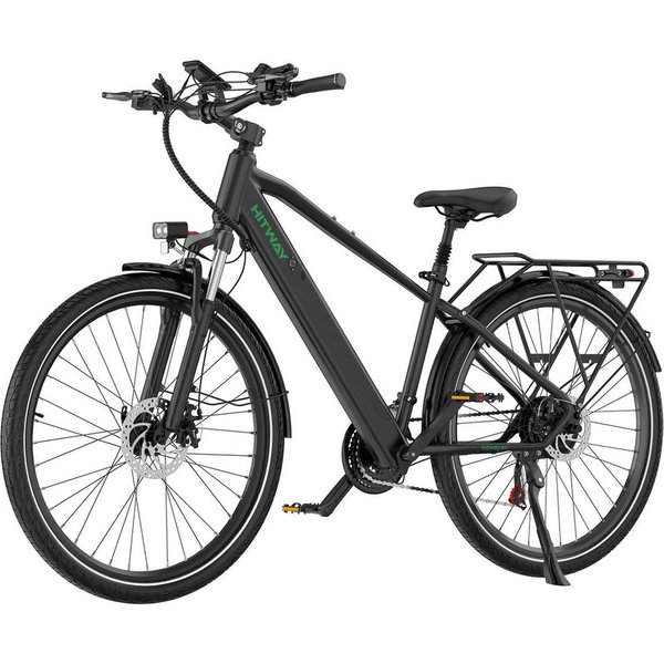 HITWAY E-Bike Cityrad, Trekkingrad, Mountainbike 27,5 Zoll für Alltag & Touren 36V 12,8Ah, 50–80 km Reichweite NFC, 21 Gang shimano Schaltwerk, Kettenschaltung,