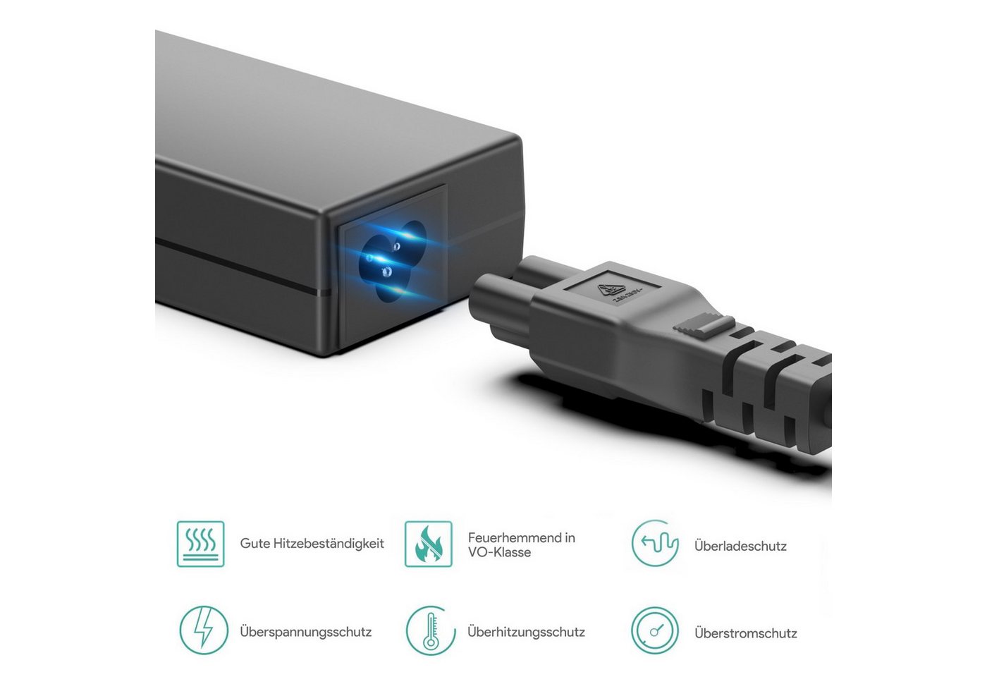 HKY Netzteil 65W 45W 19,5V 3,33A 2,31A 4,5x3,0mm Ladegerät Notebook-Netzteil (Für HP EliteBook, ProBook, Pavilion, Envy, Spectre, Stream, x360) – Bild 4 von 5