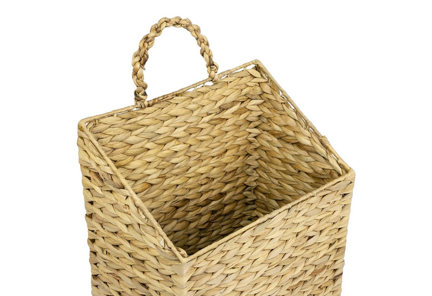 HMF Flechtkorb Hängekorb aus Wasserhyazinthe (1 St), Zeitungskorb zum Aufhängen, 30 x 17,5 x 38 cm – Bild 4 von 5