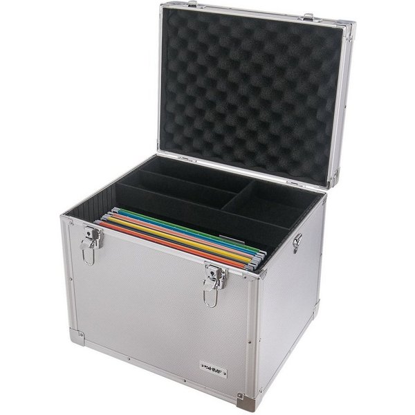 HMF Hängeregistraturbox Hängeregister Box, Alukoffer für DIN A4 Hängemappen, 41 x 33 x 36 cm
