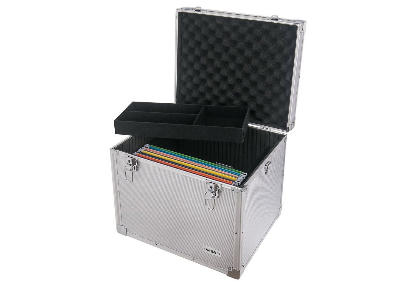 HMF Hängeregistraturbox Hängeregister Box, Alukoffer für DIN A4 Hängemappen, 41 x 33 x 36 cm – Bild 2 von 5