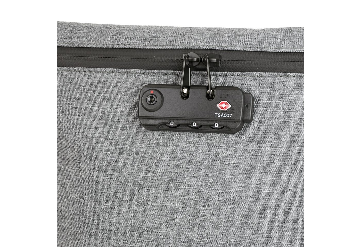 HMF Leckerlibeutel Geruchsdichte Tabaktasche mit TSA Zahlenschloss für Reisen, Größe L, Polyester, Grau – Bild 2 von 5