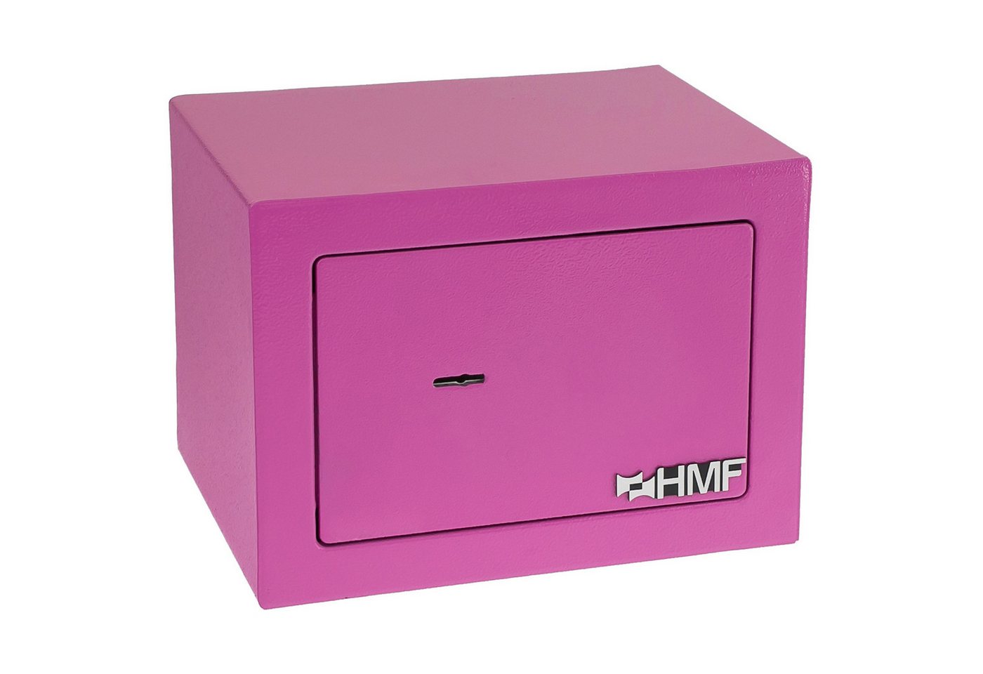 HMF Möbeltresor Safe Tresor klein mit Schlüssel, Schließfach mit Doppelbartschloss, 23 x 17 x 17 cm, pink – Bild 2 von 5