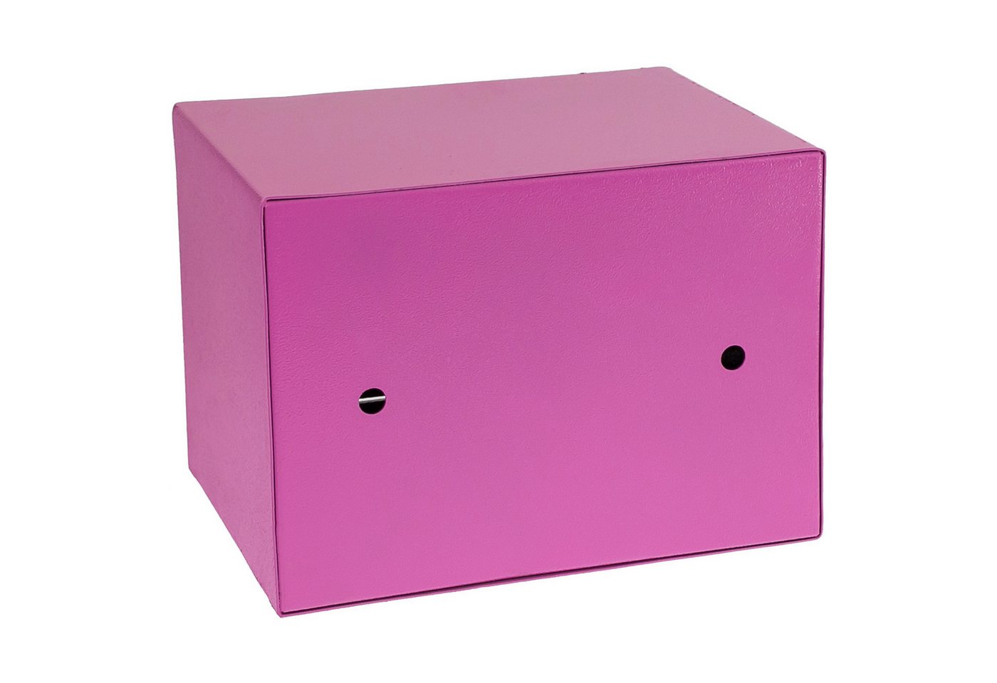 HMF Möbeltresor Safe Tresor klein mit Schlüssel, Schließfach mit Doppelbartschloss, 23 x 17 x 17 cm, pink – Bild 4 von 5