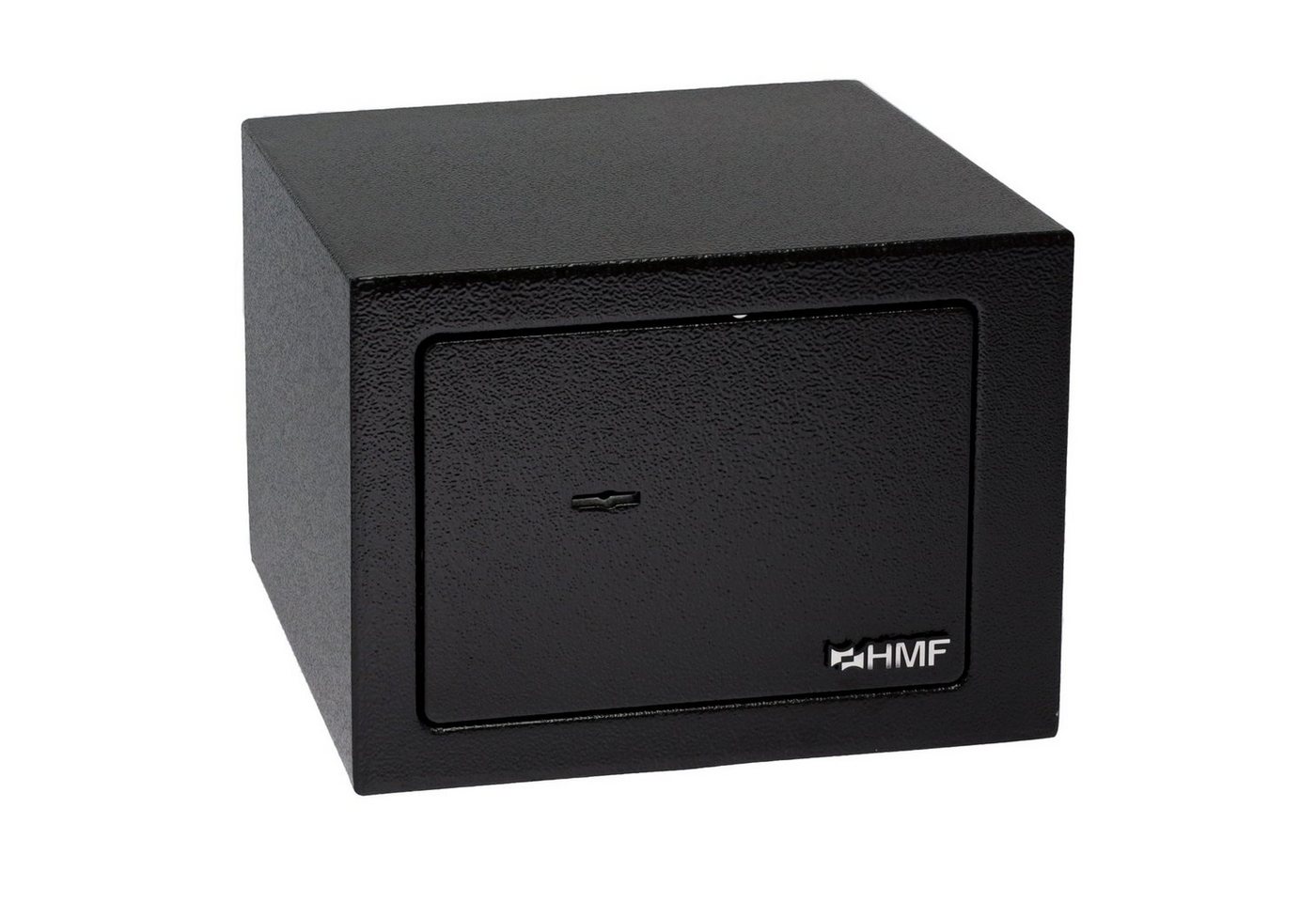 HMF Möbeltresor Safe Tresor klein mit Schlüssel, Schließfach mit Doppelbartschloss, 23 x 17 x 17 cm, schwarz – Bild 2 von 5