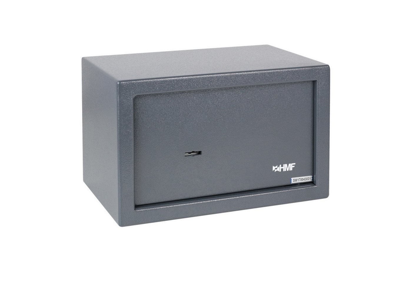 HMF Möbeltresor Safe Tresor mit Schlüssel, Möbeltresor, mit Doppelbartschloss, 31 x 20 x 20 cm, Anthrazit – Bild 2 von 5