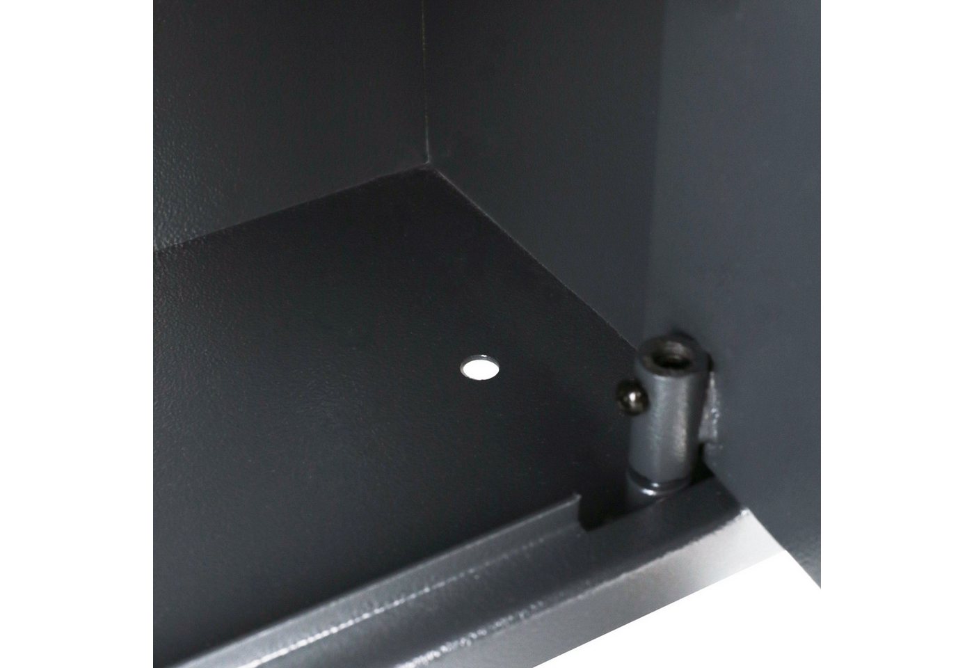 HMF Möbeltresor Safe Tresor mit Schlüssel, Möbeltresor, mit Doppelbartschloss, 31 x 20 x 20 cm, Anthrazit – Bild 5 von 5
