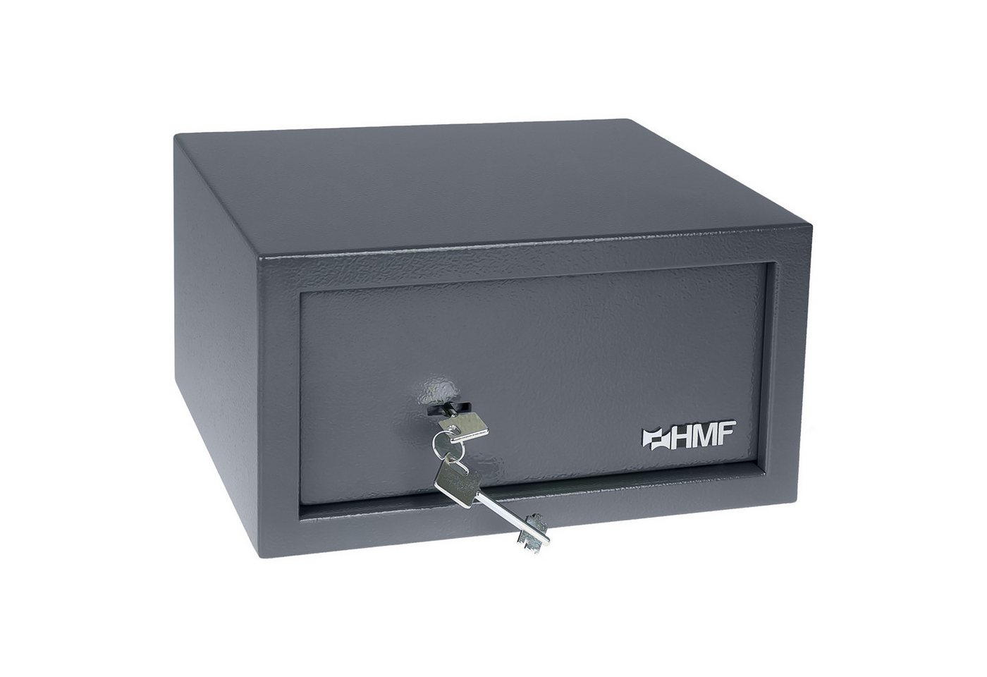 HMF Möbeltresor Safe Tresor mit Schlüssel, Möbeltresor, mit Doppelbartschloss, 31 x 17 x 25 cm, anthrazit – Bild 5 von 5