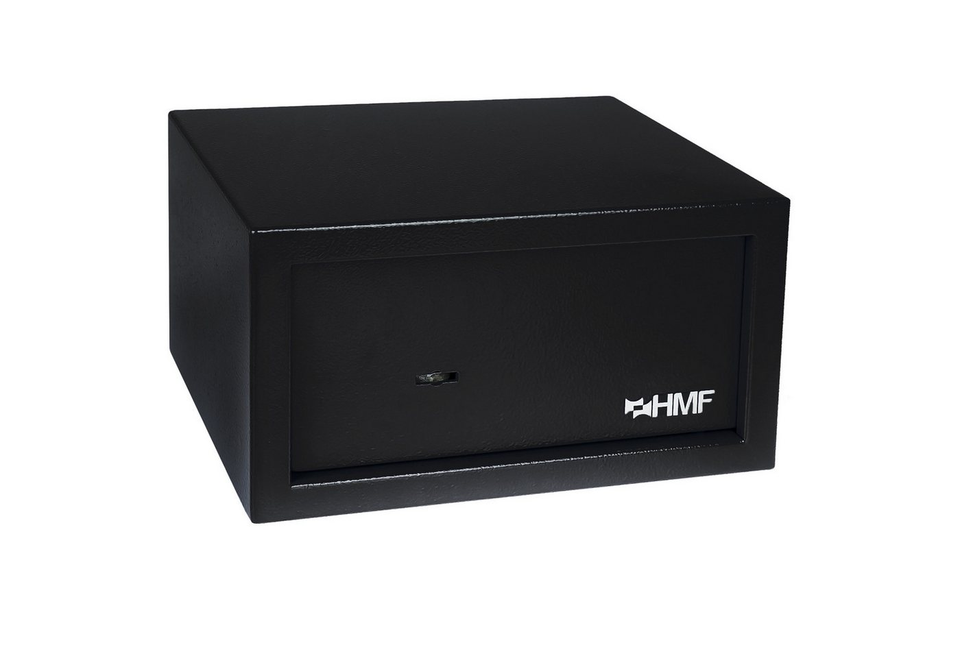 HMF Möbeltresor Safe Tresor mit Schlüssel, Möbeltresor, mit Doppelbartschloss, 31 x 17 x 25 cm, Schwarz – Bild 2 von 5