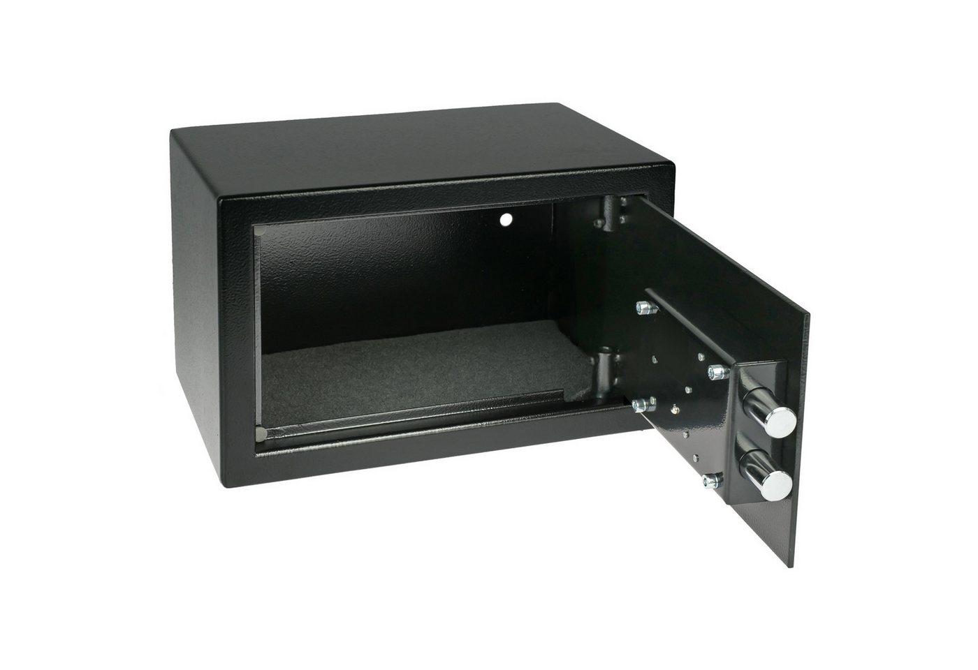 HMF Möbeltresor Safe Tresor mit Schlüssel, Möbeltresor, 31 x 20 x 20 cm, Schwarz – Bild 2 von 5