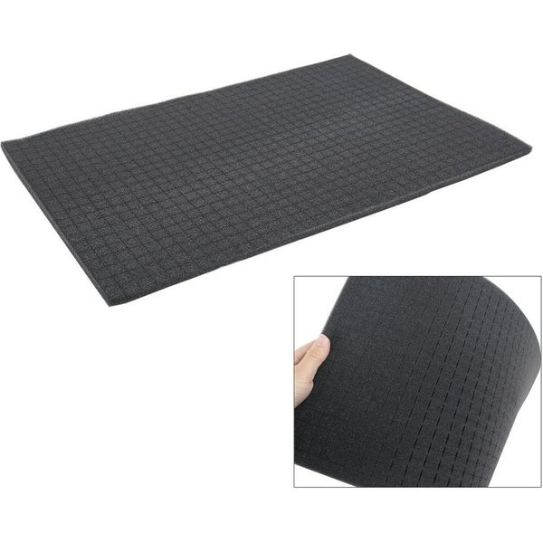 HMF Rasterschaumstoff Rasterschaumstoff Würfelschaum, 345 x 550 mm, Double-Size, Koffereinlage, Tabletop Höhe: 10 mm