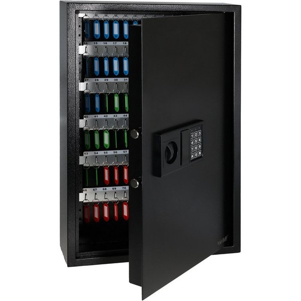 HMF Schlüsseltresor Schlüsseltresor mit Zahlencode, Schlüsselsafe (133 Haken, inkl. Schlüsselanhänger), mit Elektronikschloss, 66,5 x 43 x 13 cm, Schwarz