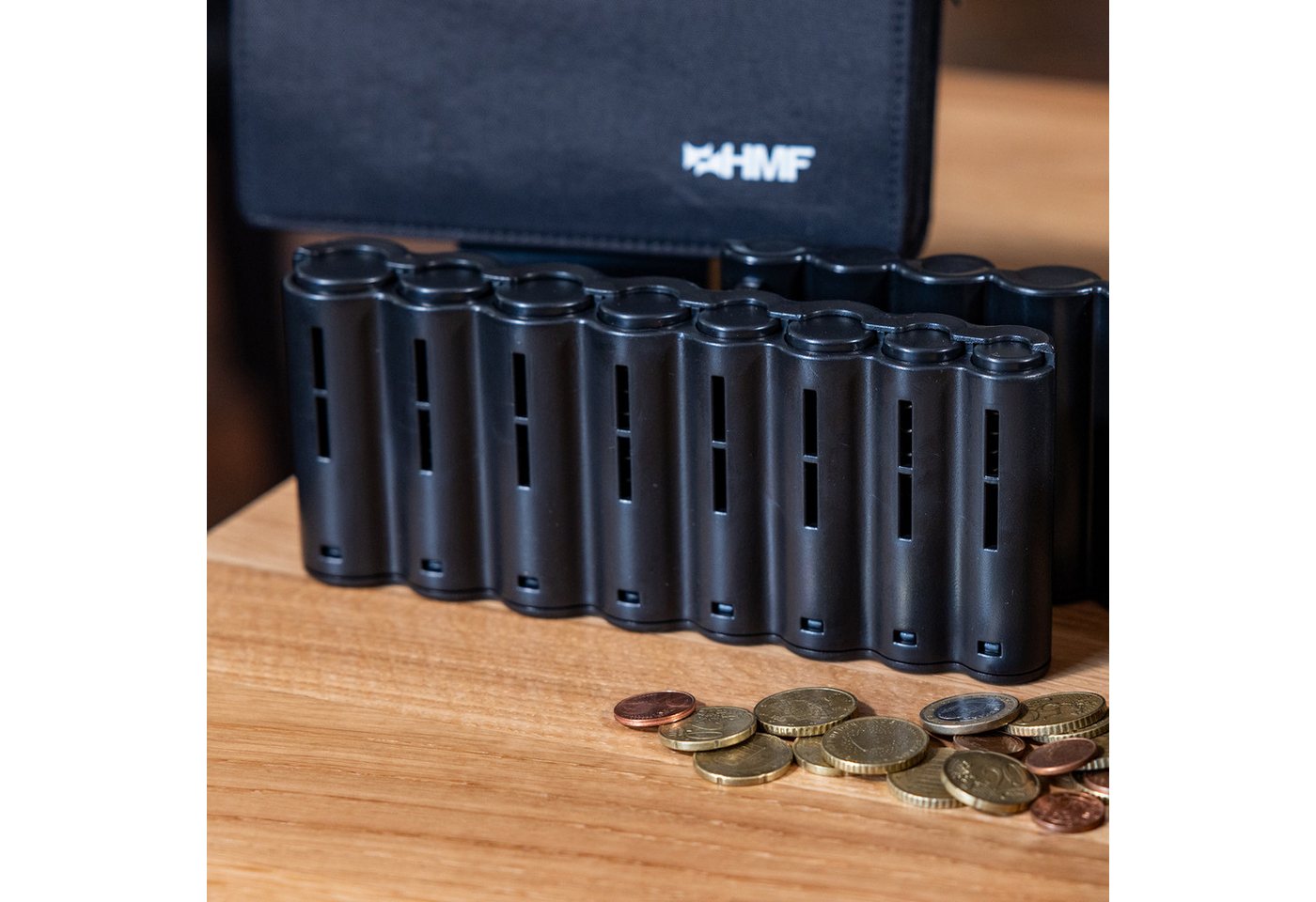 HMF Spardose Münzspender, Euro-Geldwechsler, (1-tlg), Münzsortierer 20,5 cm, Schwarz – Bild 3 von 5