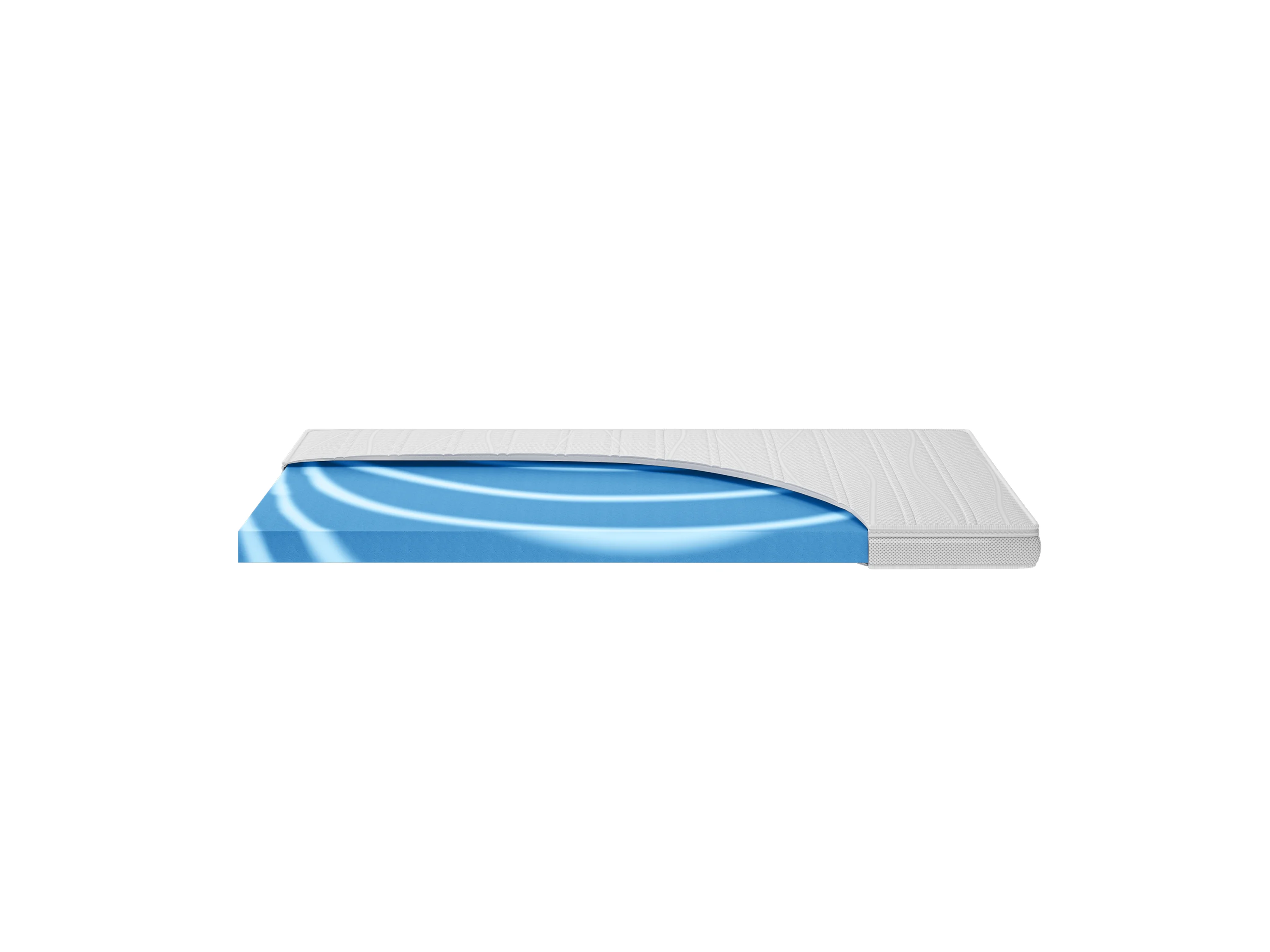 HN8 SCHLAFSYSTEME Gelschaum-Topper Surf 100 Cool mit kühlendem Bezug und zwei Liegeseiten (H2, 90 x 200 cm) – Bild 4 von 4