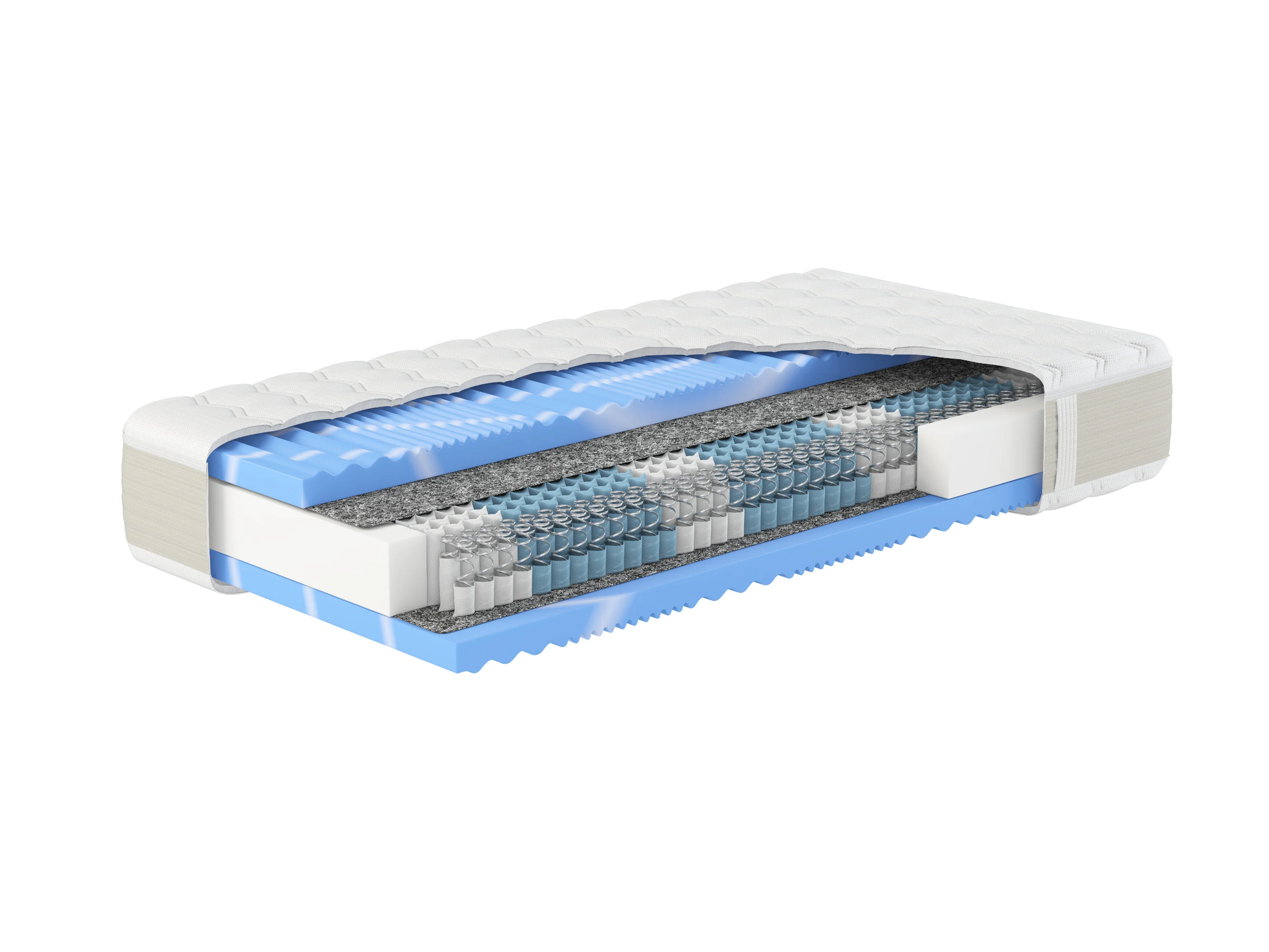 Taschenfederkernmatratze Premium-Taschenfederkern-Matratze XXL Gelstar T-1000, 25cm Komforthöhe, Hn8 Schlafsysteme, 25 cm hoch, (1-tlg), Körperunterstützung dur – Bild 2 von 4