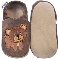 Hobea-Germany Krabbelschuhe Bär dunkelbraun