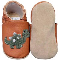 Hobea-Germany Krabbelschuhe Dino braun