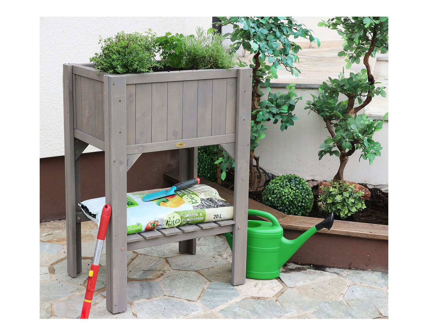HABAU Hochbeet HABAU Hochbeet Blumenbeet Beet Pflanzenbeet Kompaktbeet Gartenbeet – Bild 3 von 5