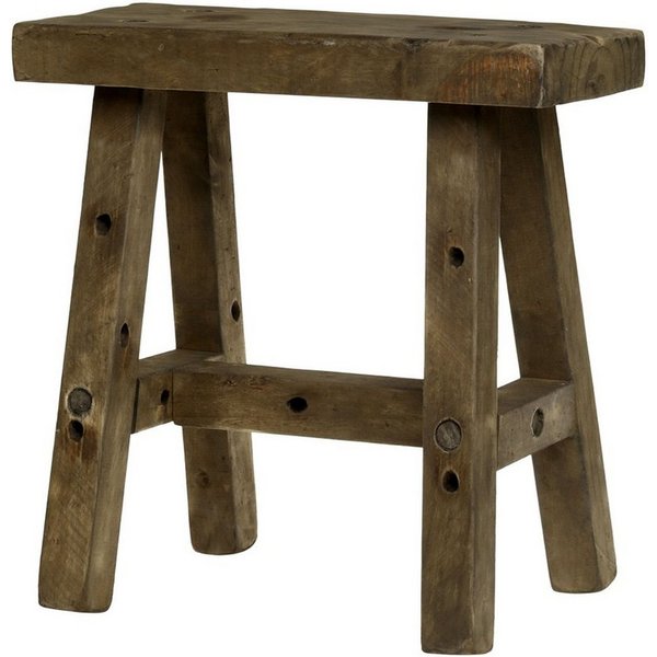 Chic Antique Hocker Chic Antique - Hocker Holzhocker Bank Holz H41/L40/B27cm Natur-Braun