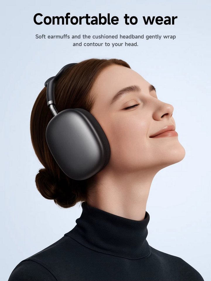 hoco. W65 Plus Kabellose Over-Ear-Kopfhörer Headset mit ANC Bluetooth-Kopfhörer (Bluetooth, Aktive Geräuschunterdrückung, Komfortable Stoff-Ohrpolster) – Bild 5 von 5