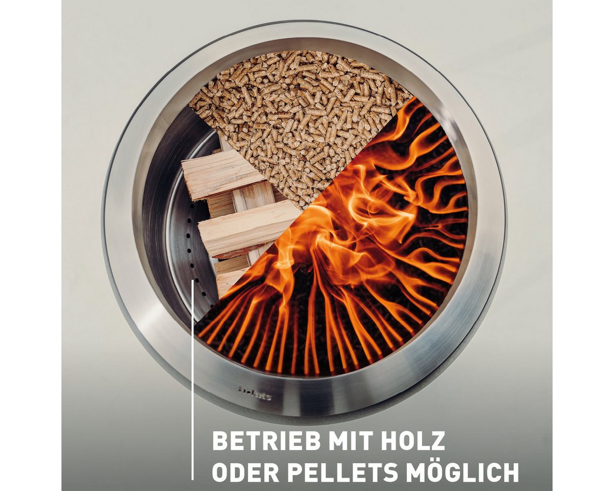höfats Feuerschale MOON 45, 55, (rauch-und geruchsarm dank Holzvergaser-Technologie und zweistufigem Verbrennungsprozess, Feuerstelle mit ⌀ 45 cm oder 55 cm) – Bild 4 von 5