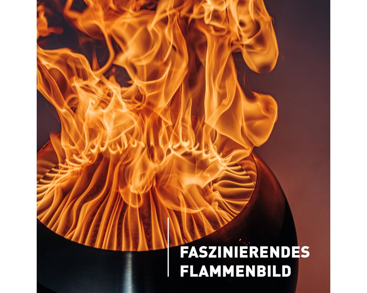 höfats Feuerschale MOON 45, 55, (rauch-und geruchsarm dank Holzvergaser-Technologie und zweistufigem Verbrennungsprozess, Feuerstelle mit ⌀ 45 cm oder 55 cm) – Bild 5 von 5
