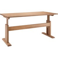 Höheneinstellbarer Schreibtisch "buxing solid" B 160 x T 80 x H 61-80 cm, Wildeiche
