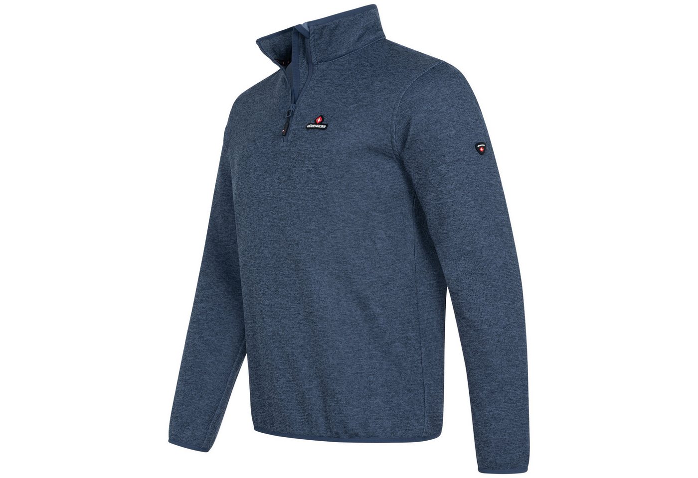 Höhenhorn Fleecepullover Swissfels Herren Strickfleece Pullover Sweatshirt 1/4 Zip für Männer Microfleece-Innenseite, Atmungsaktiv – Bild 2 von 5
