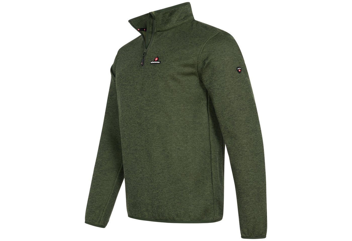 Höhenhorn Fleecepullover Swissfels Herren Strickfleece Pullover Sweatshirt 1/4 Zip für Männer Microfleece-Innenseite, Atmungsaktiv – Bild 2 von 5