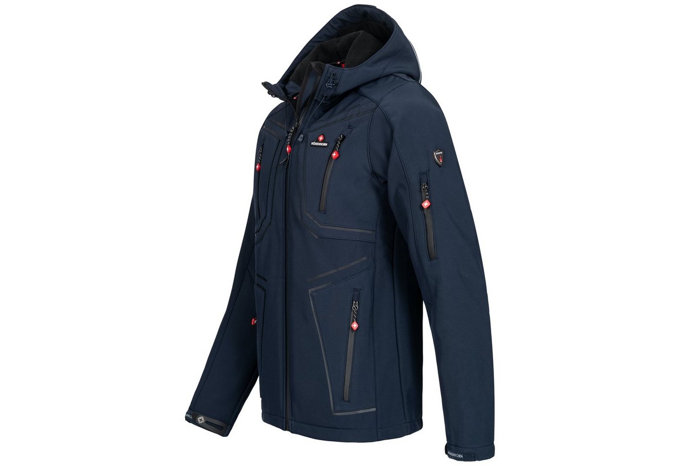 Höhenhorn Softshelljacke Schilthorn Herren Softshell Jacke für Männer Outdoor Funktionsjacke Microfleece-Innenfutter, Atmungsaktiv, Wasserdicht – Bild 2 von 5