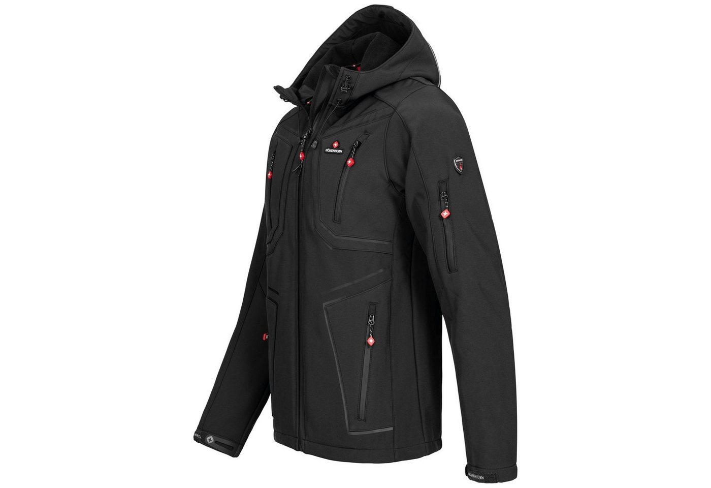 Höhenhorn Softshelljacke Schilthorn Herren Softshell Jacke für Männer Outdoor Funktionsjacke Microfleece-Innenfutter, Atmungsaktiv, Wasserdicht – Bild 2 von 5