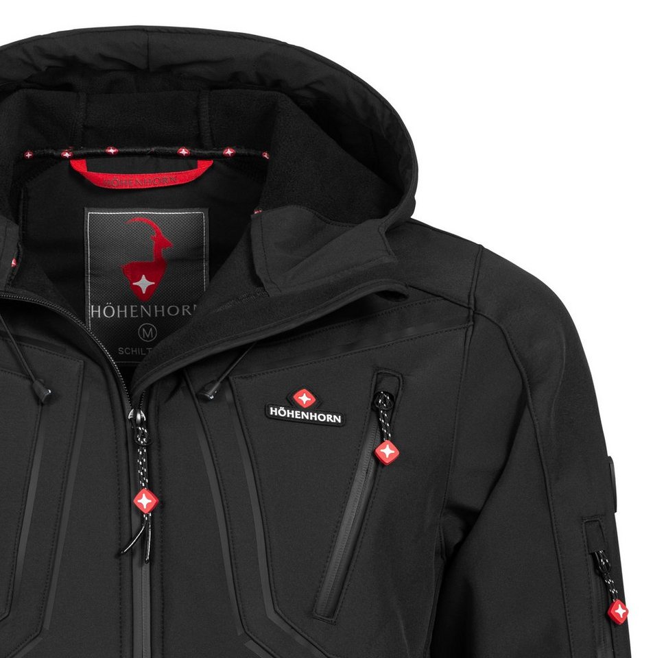 Höhenhorn Softshelljacke Schilthorn Herren Softshell Jacke für Männer Outdoor Funktionsjacke Microfleece-Innenfutter, Atmungsaktiv, Wasserdicht – Bild 4 von 5