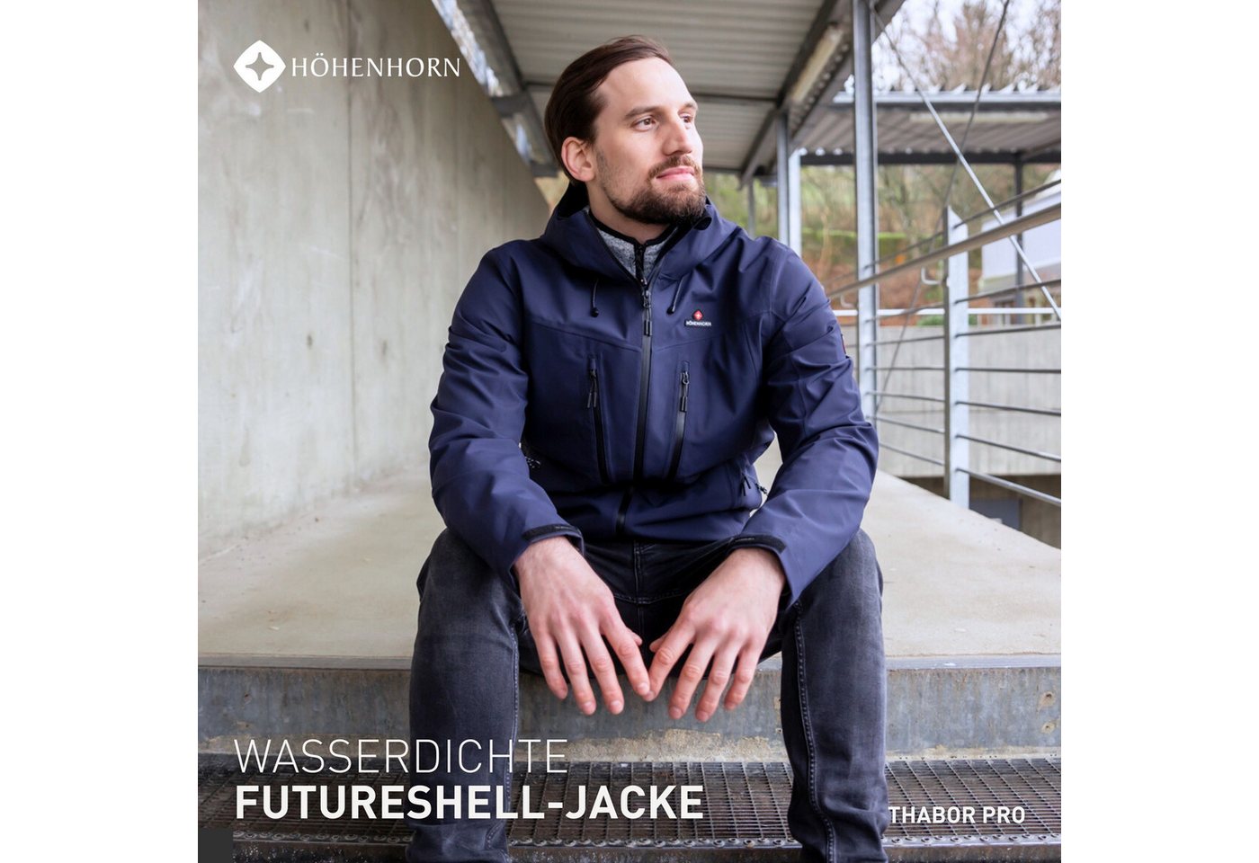 Höhenhorn Softshelljacke Thabor Pro Herren Jacke Futureshell Wasserdicht Atmungsaktiv – Bild 5 von 5