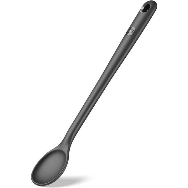 Hoffmann Germany Kochlöffel Rührlöffel Silikon Edelstahl 30 cm anthrazit, Edelstahlkern, geschmacksneutral, 200°C, spülmaschinenfest