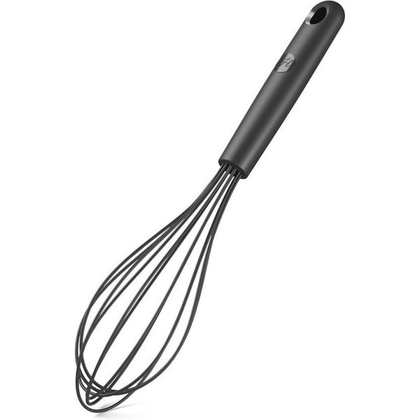 Hoffmann Germany Schneebesen Küchenhelfer Silikon Edelstahl 29 cm anthrazit, Edelstahlkern, kratzerfrei, 200°C, spülmaschinenfest