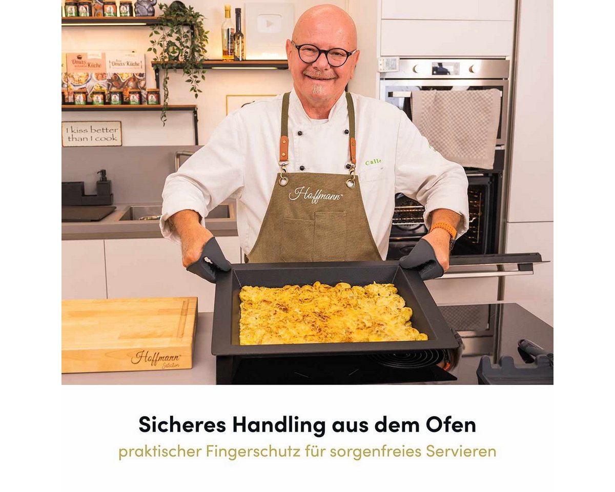 Hoffmann Germany Topfhandschuhe Silikon Fingerschutz 2er-Set anthrazit – 230°C hitzebeständig, (Set, 2-tlg., 2x Fingerschutz), spülmaschinenfest, lebensmittelec – Bild 4 von 5
