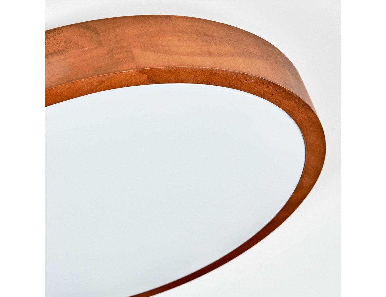 hofstein Deckenleuchte Deckenlampe aus Metall/Holz/Kunststoff in Dunkelbraun/Weiß, ohne Leuchtmittel, 3000 Kelvin, Leuchte im modernen Design, (29,5cm), 16 W, 1 – Bild 3 von 5