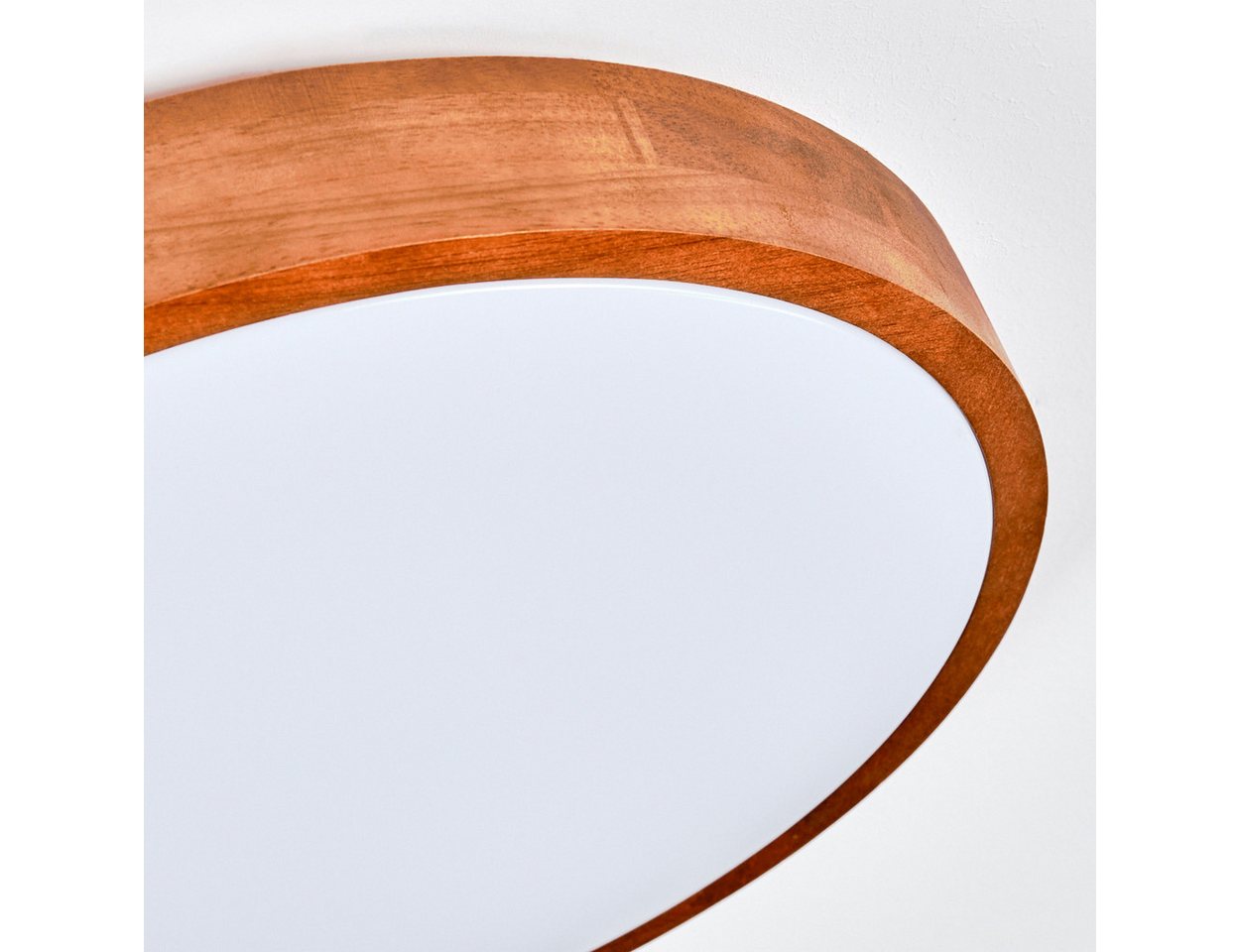 hofstein Deckenleuchte Deckenlampe aus Metall/Holz/Kunststoff in Natur/Braun/Weiß, ohne Leuchtmittel, moderne Deckenleuchte (38,5 cm), CCT einstellbar, mit Fern – Bild 3 von 5