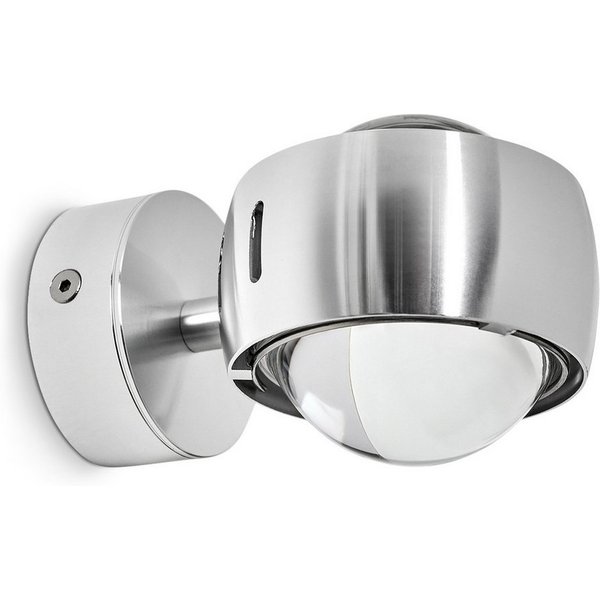 hofstein Wandleuchte »Osacca« Wandlampe halbrund, Silber, ohne Leuchtmittel, dimmbar, Wohnzimmer, in Silber aus Metall, Seitenschlitze, Lichtmuster