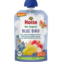 Holle Quetschie Bio-Fruchtmus "Birne, Apfel, Heidelbeer, Hafer", Blue Bird, 100 g