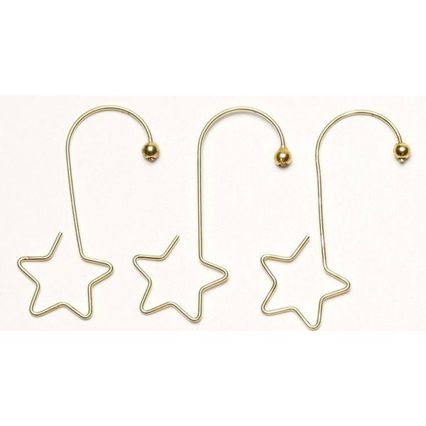 Holly & Jolly Christbaumschmuck, Christbaumkugel Aufhänger Sternform 5cm Gold Metall 36 Stück