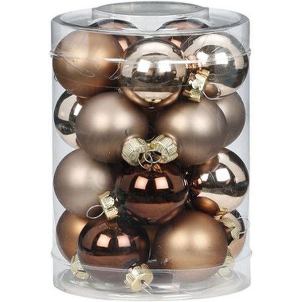 Holly & Jolly Weihnachtsbaumkugel, Weihnachtskugeln Glas 3cm Elegant Lounge, 20 Stück